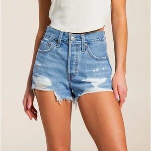 Women's Levi’s 501 Blue Denim Shorts